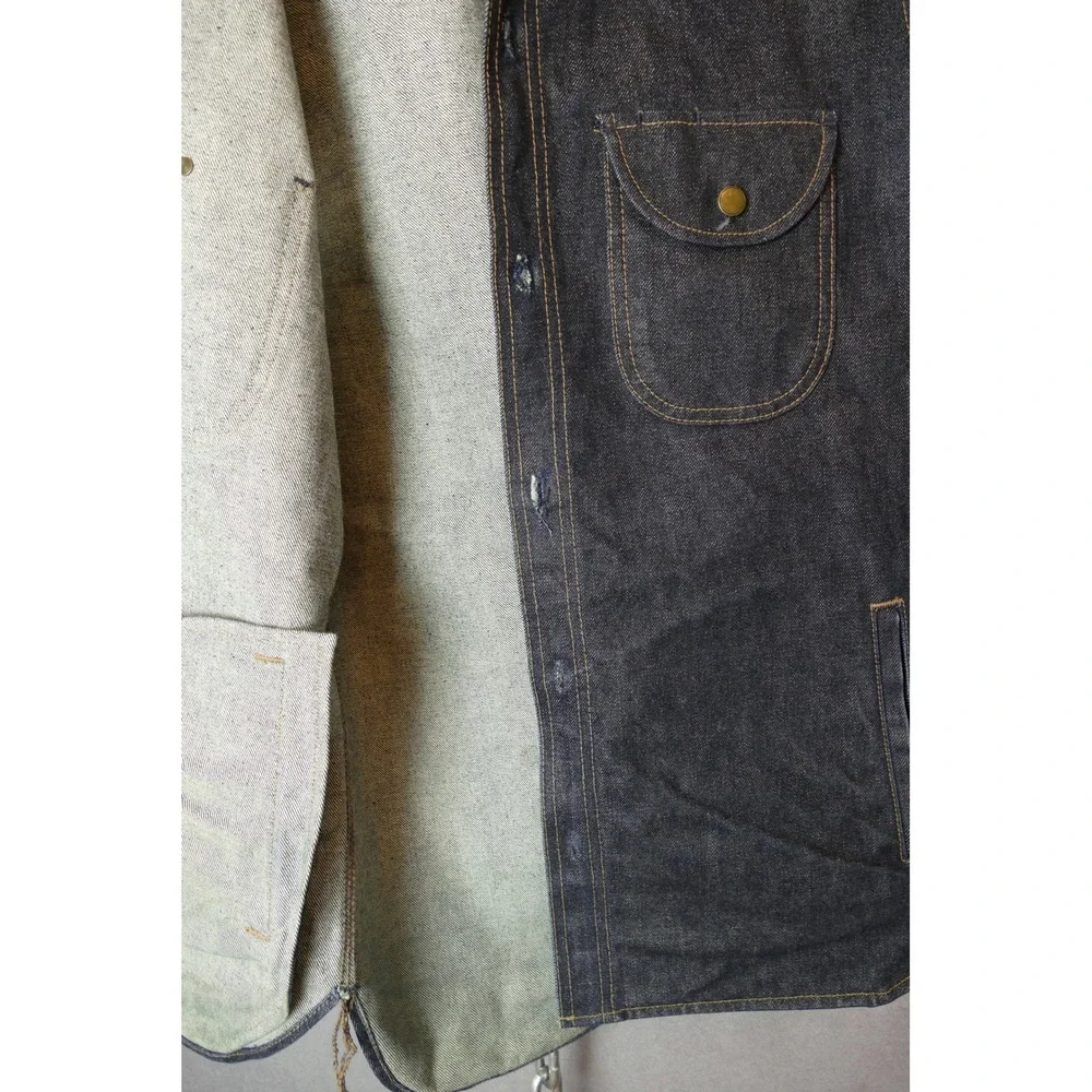 RGT Denim Vest Mens Large‎ Frayed Sleeveless Jean Jacket Button Up